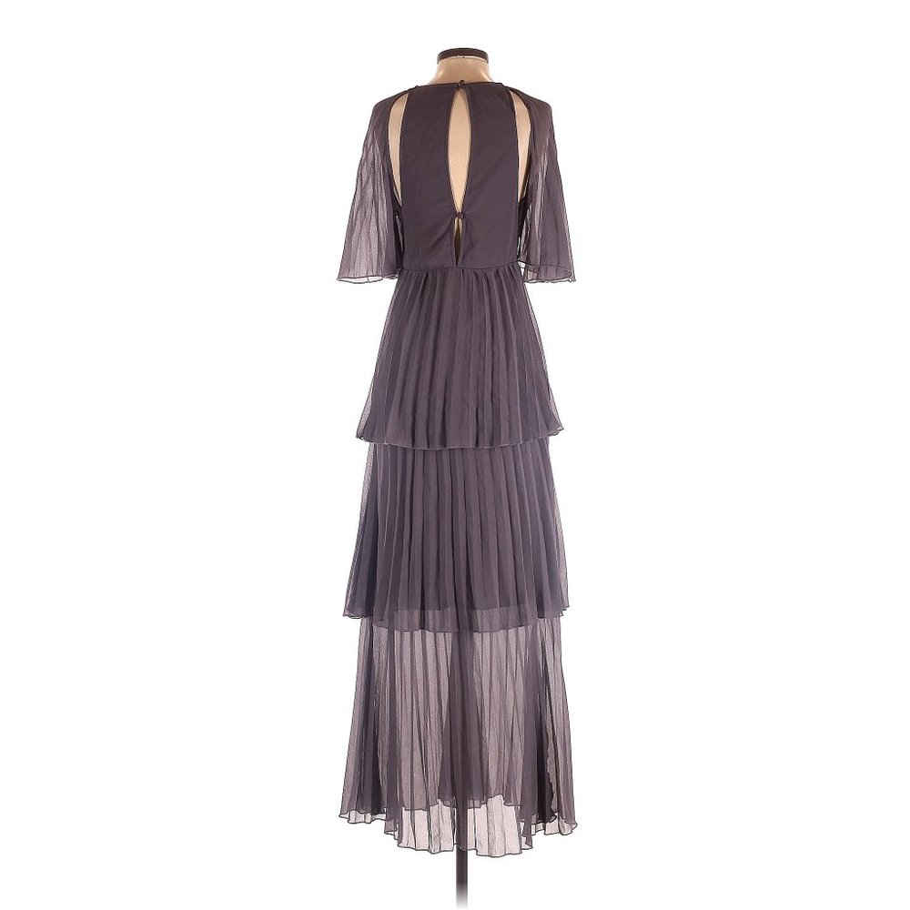 💥SPECTACULAR💥 Nordstrom Asos Soft Pleated Tiered Maxi Dress in Gray Lilac - Picture 4 of 10
